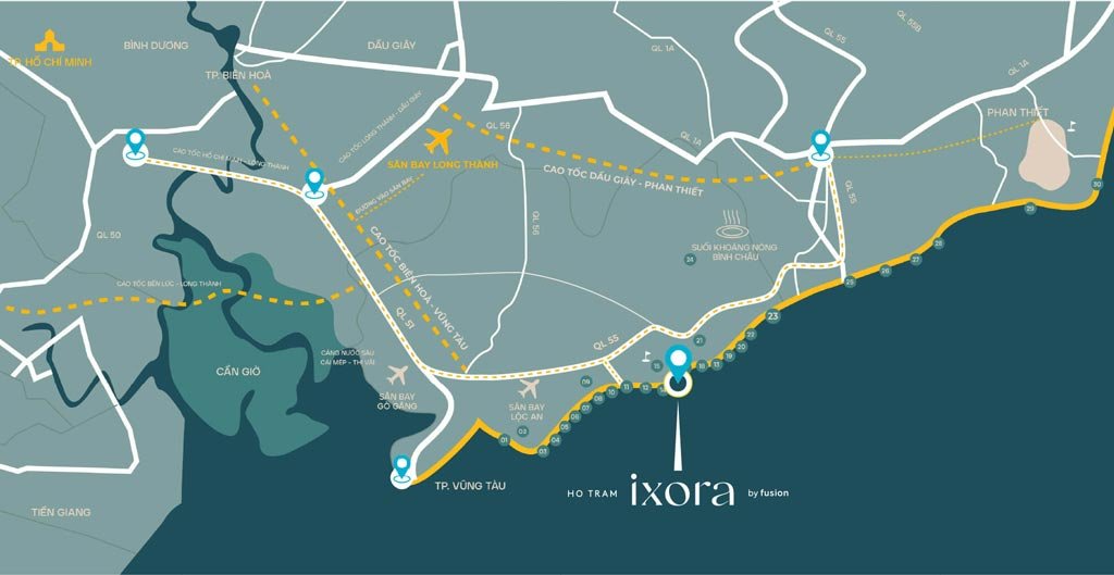 Bản đồ vị trí của Ixora Hồ Tràm