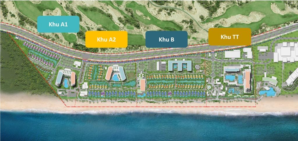 Mặt bằng phân khu Maia Resort Hồ Tràm