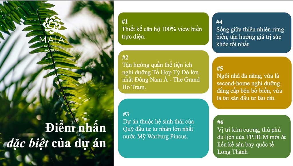 Hình ảnh mô tả 6 điểm nhấn đặc biệt của Maia Resort Hồ Tràm
