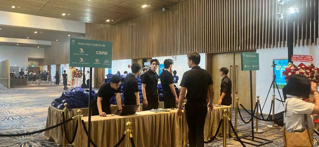 Khu vực check-in tham dự sự kiện