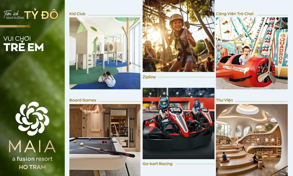 Tiện ích tỷ đô của Maia Resort Hồ Tràm là khu vui chơi trẻ em